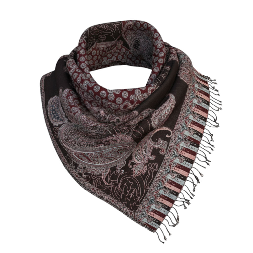 Pinstripes Wool Jacquard Scarf